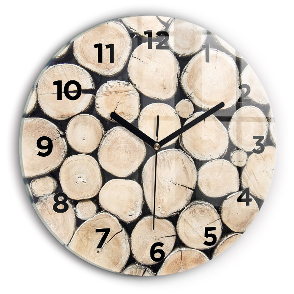 Orologio rotondo Tagliare i ceppi degli alberi