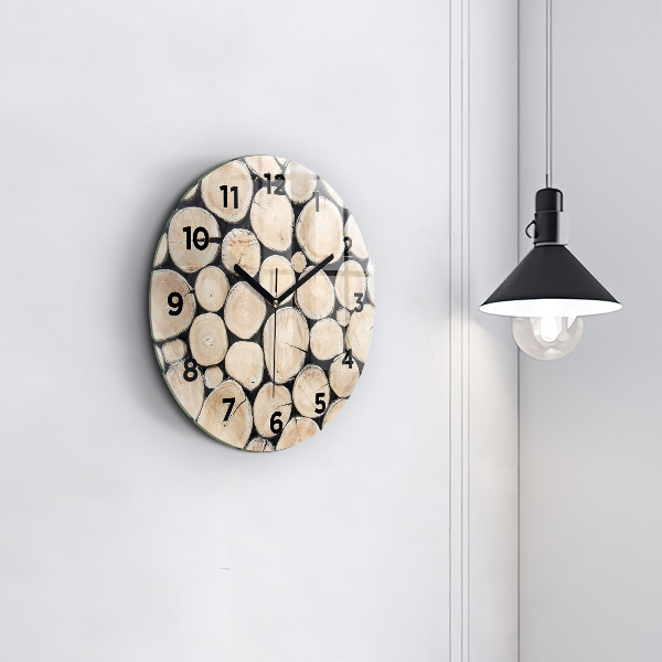 Orologio rotondo Tagliare i ceppi degli alberi