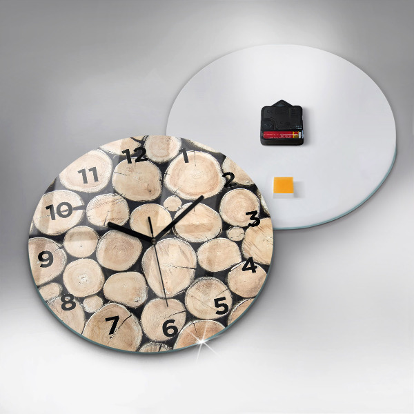 Orologio rotondo Tagliare i ceppi degli alberi