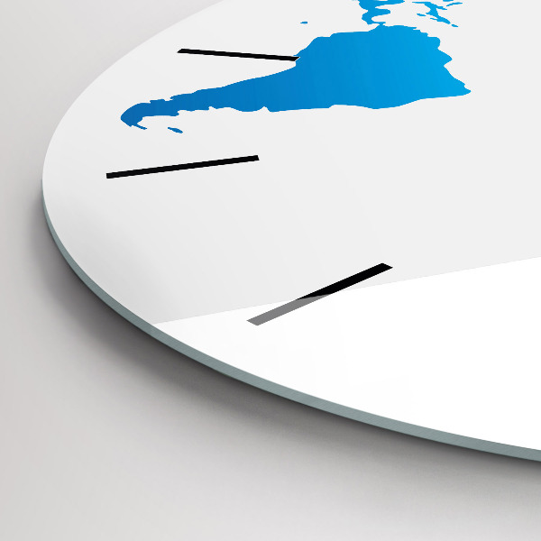 Orologio rotondo Mappa del mondo