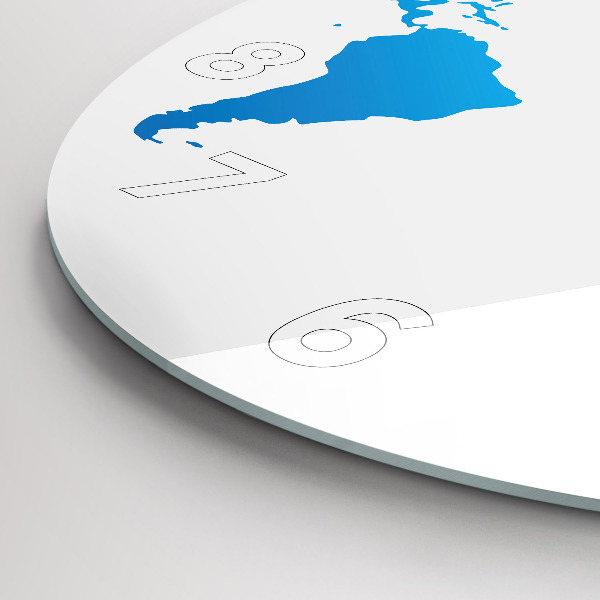 Orologio rotondo Mappa del mondo