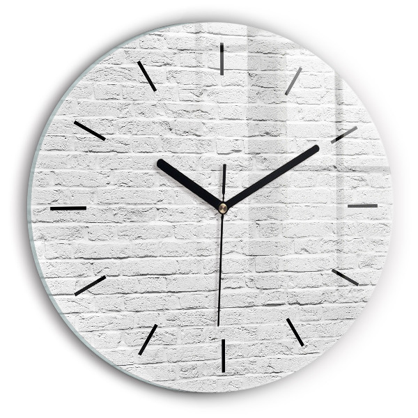 Orologio rotondo Un muro di mattoni leggeri