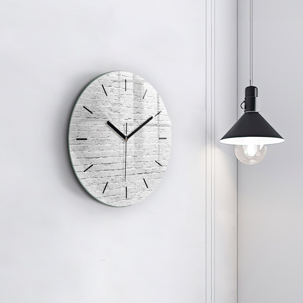 Orologio rotondo Un muro di mattoni leggeri