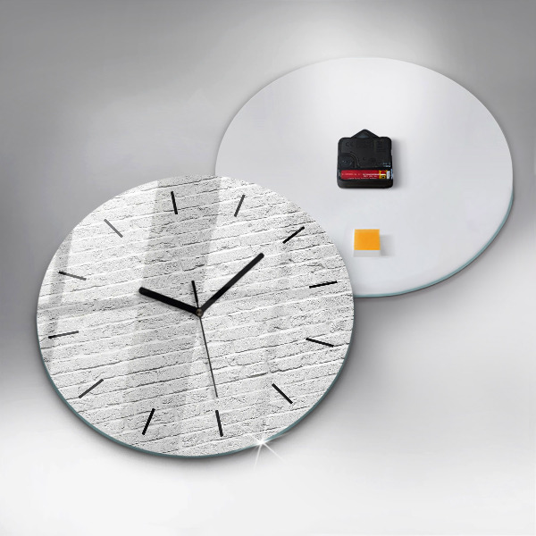 Orologio rotondo Un muro di mattoni leggeri