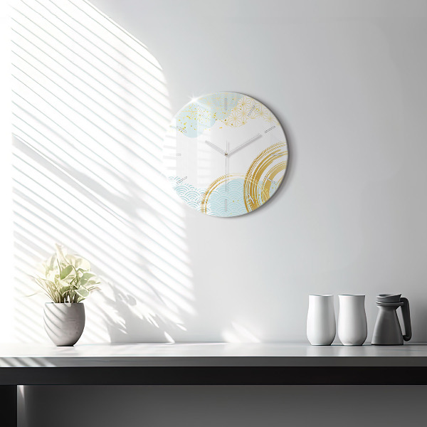 Orologio rotondo in vetro Motivo decorativo