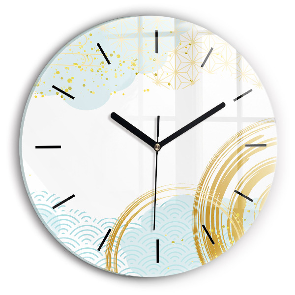 Orologio rotondo in vetro Motivo decorativo