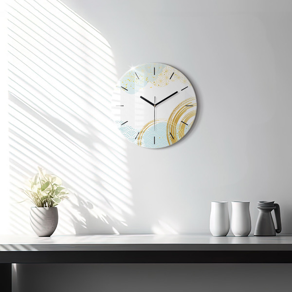 Orologio rotondo in vetro Motivo decorativo