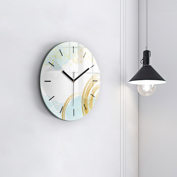 Orologio rotondo in vetro Motivo decorativo