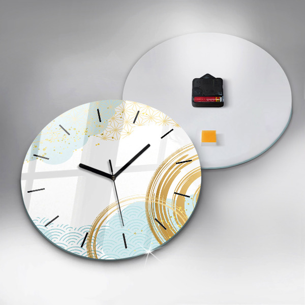Orologio rotondo in vetro Motivo decorativo