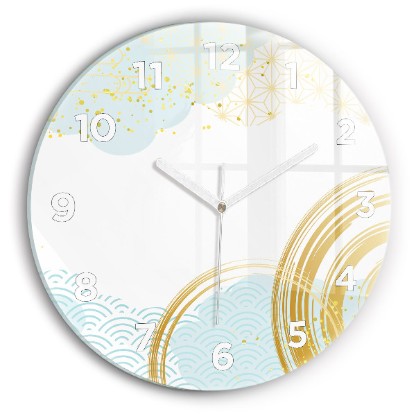 Orologio rotondo in vetro Motivo decorativo