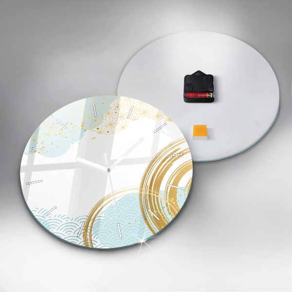 Orologio rotondo in vetro Motivo decorativo