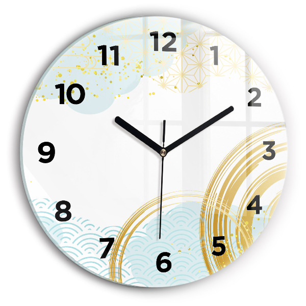 Orologio rotondo in vetro Motivo decorativo