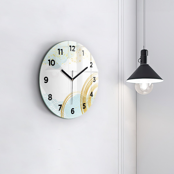 Orologio rotondo in vetro Motivo decorativo