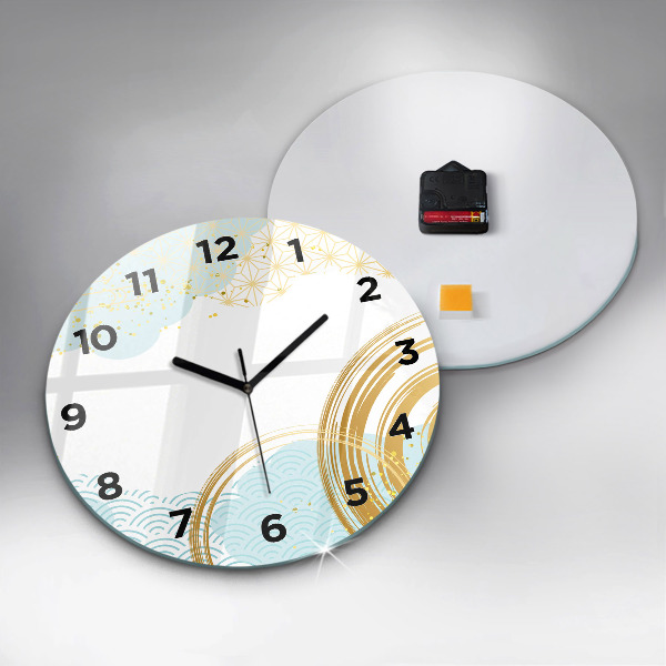 Orologio rotondo in vetro Motivo decorativo