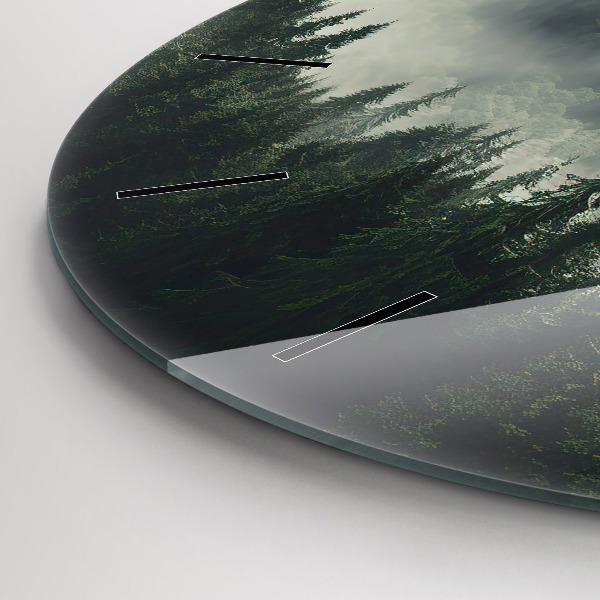 Orologio rotondo in vetro Paesaggio forestale