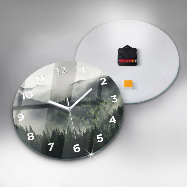 Orologio rotondo in vetro Paesaggio forestale