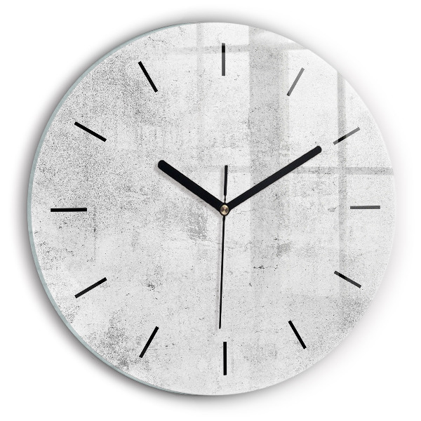 Orologio rotondo in vetro Muro di cemento