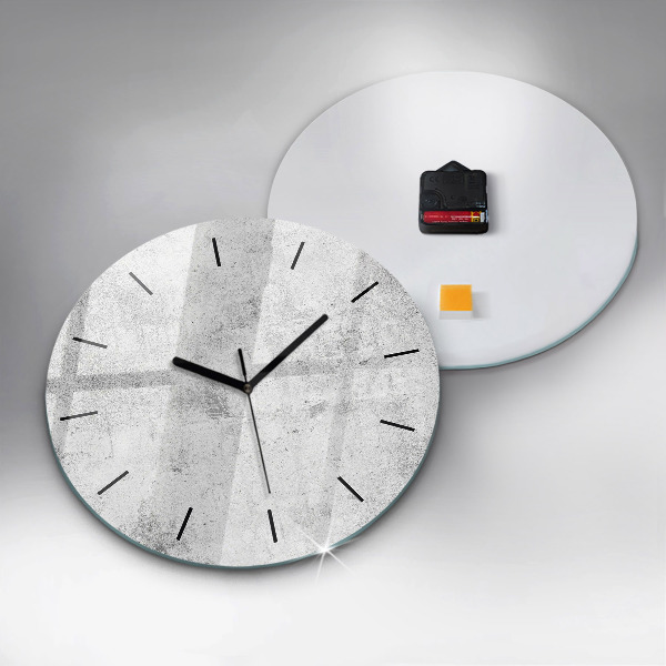 Orologio rotondo in vetro Muro di cemento