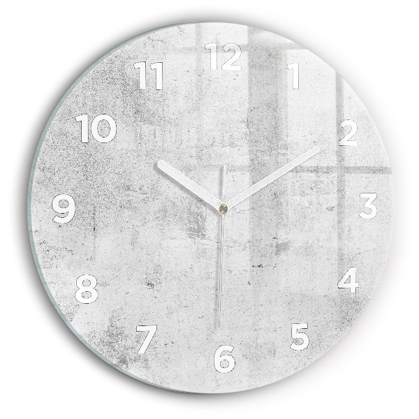 Orologio rotondo in vetro Muro di cemento