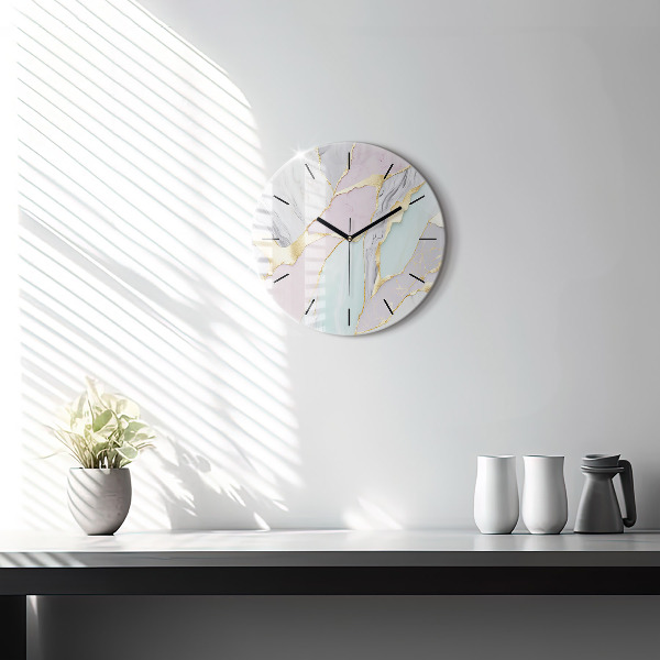 Orologio rotondo in vetro Modello in marmo