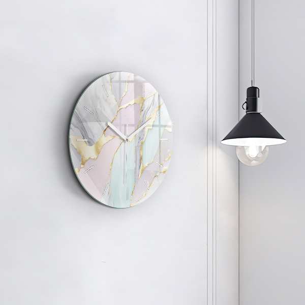 Orologio rotondo in vetro Modello in marmo