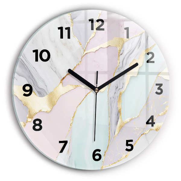 Orologio rotondo in vetro Modello in marmo