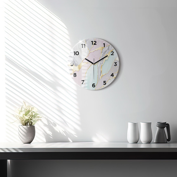 Orologio rotondo in vetro Modello in marmo