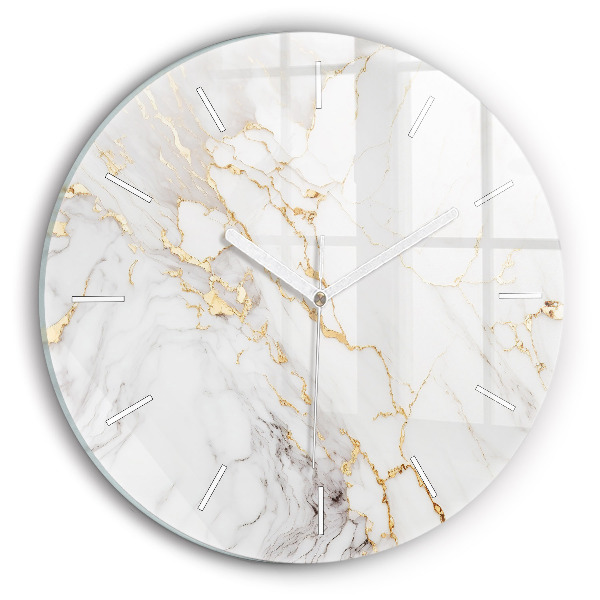 Orologio rotondo in vetro Marmo decorativo
