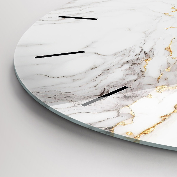 Orologio rotondo in vetro Marmo decorativo