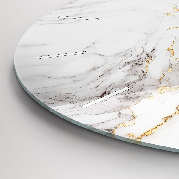 Orologio rotondo in vetro Marmo decorativo