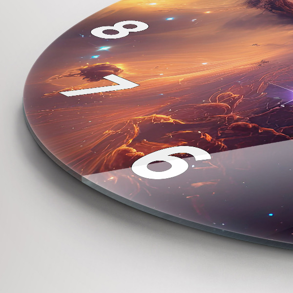 Orologio rotondo in vetro Il mondo cosmico delle stelle