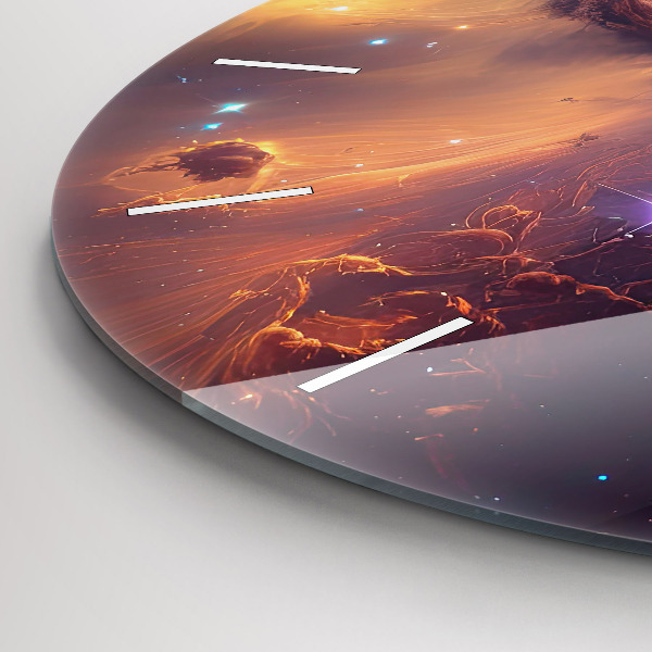 Orologio rotondo in vetro Il mondo cosmico delle stelle