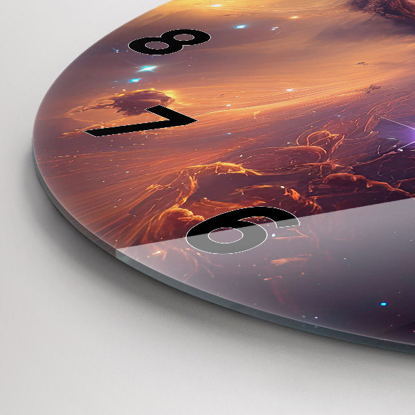 Orologio rotondo in vetro Il mondo cosmico delle stelle