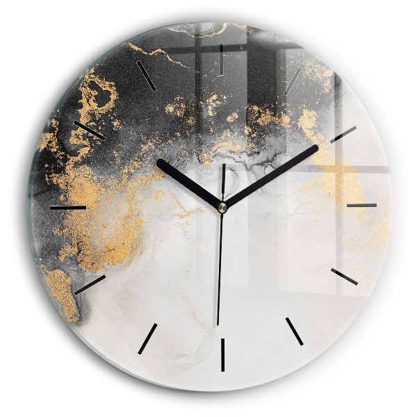Orologio rotondo in vetro Marmo artistico