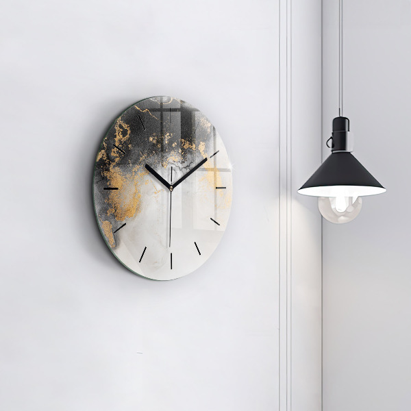 Orologio rotondo in vetro Marmo artistico