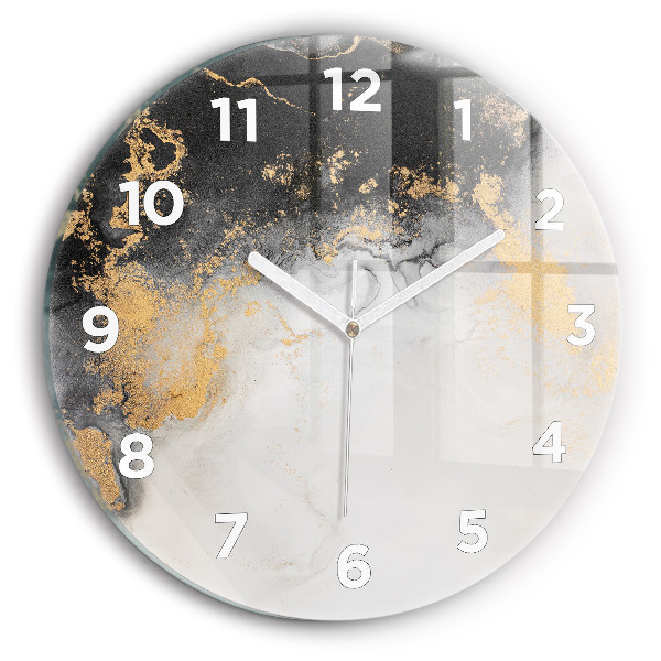 Orologio rotondo in vetro Marmo artistico