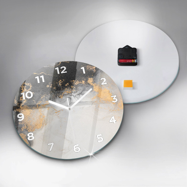 Orologio rotondo in vetro Marmo artistico