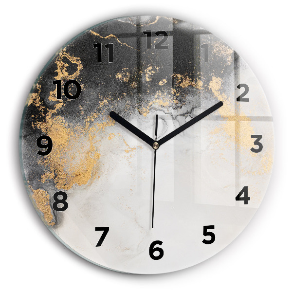 Orologio rotondo in vetro Marmo artistico