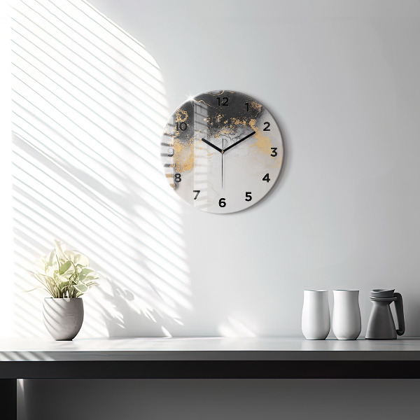 Orologio rotondo in vetro Marmo artistico