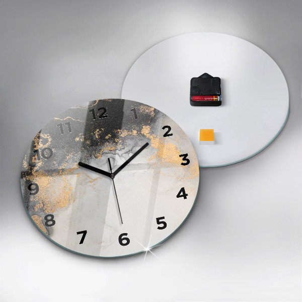 Orologio rotondo in vetro Marmo artistico