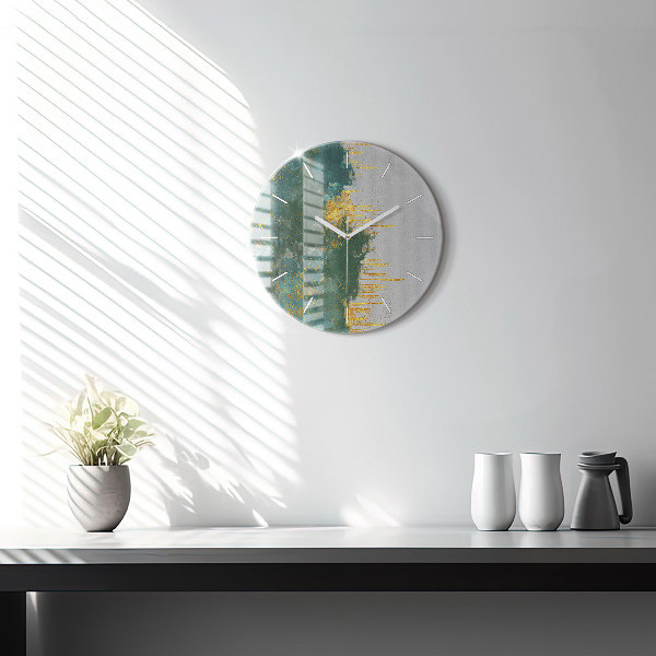 Orologio rotondo in vetro Motivo decorativo