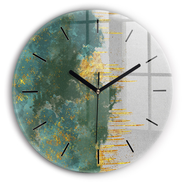 Orologio rotondo in vetro Motivo decorativo