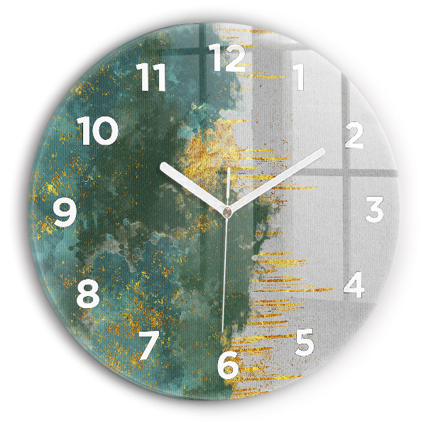 Orologio rotondo in vetro Motivo decorativo