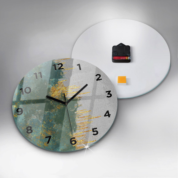 Orologio rotondo in vetro Motivo decorativo