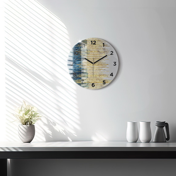 Orologio rotondo in vetro Motivo decorativo e oro