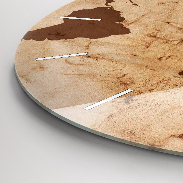 Orologio rotondo Mappa del mondo d'epoca