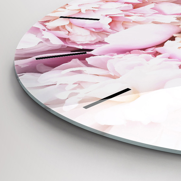 Orologio rotondo in vetro Fiori decorativi