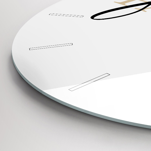 Orologio rotondo in vetro Iscrizione di famiglia