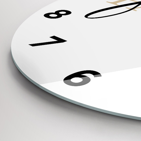 Orologio rotondo in vetro Iscrizione di famiglia