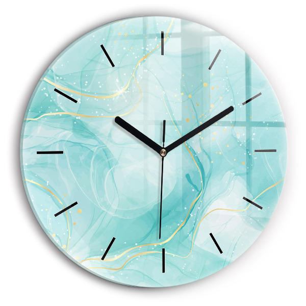 Orologio rotondo in vetro Marmo astratto
